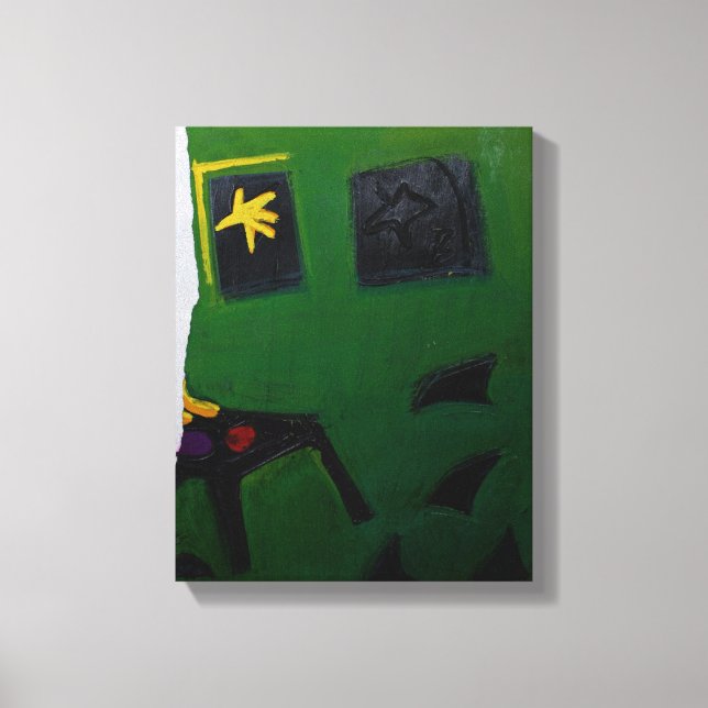 Collages Bruyants Artists Bok Grönt Room Part2 P Canvastryck (Framsida)