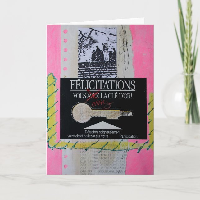 Collages Bruyants Artists Gratulerara Nyckel-kort  Kort (Framsida)