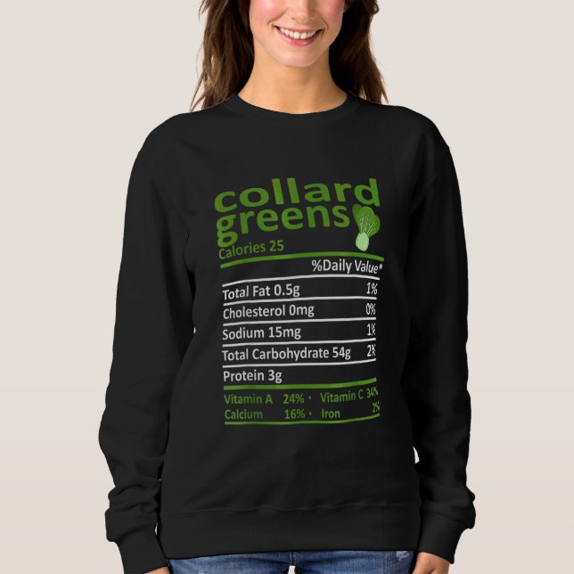 Collard Greens Näring Mat Thanksgiving Kostym T Shirt (Framsida)