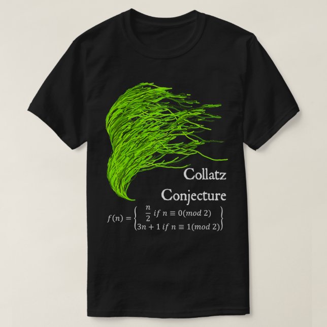 Collatz Conjecture 3n1 Grönt SeaMath Teacher T Shirt (Design framsida)