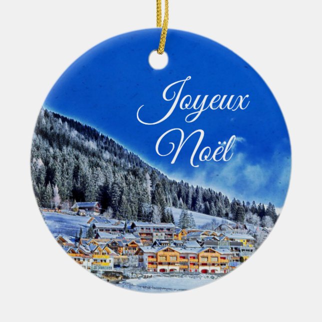 Colle-Di-Fuori, Frankrike Joyeux Noël-jul Julgransprydnad Keramik (Framsidan)