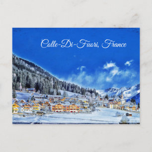 Colle-Di-Fuori, Frankrike Vinter-vykort Vykort