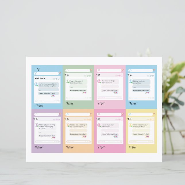 Colleague Valentine Card Corporate Pun Valentine (Stående Fram)