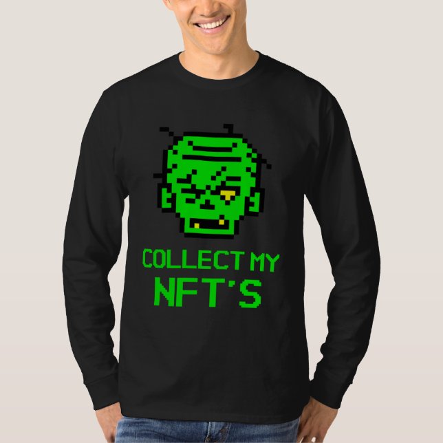 Collect My NFT's A for NFT Artists Designers Punk T Shirt (Framsida)
