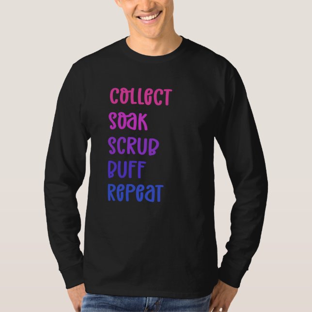 Collect Soak Scrub Buff Repeat Beachcombing T Shirt (Framsida)
