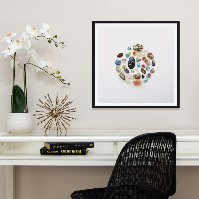 Collected Gemstones Rocks Crystals Glam Art Print Poster (Skapare uppladdad)