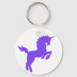 Collectible färgunicorn i purpurfärgad nyckelrin nyckelring