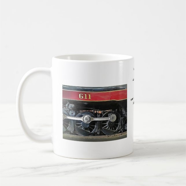 Collectible mugg för N&W 611 med en Poem. (Vänster)