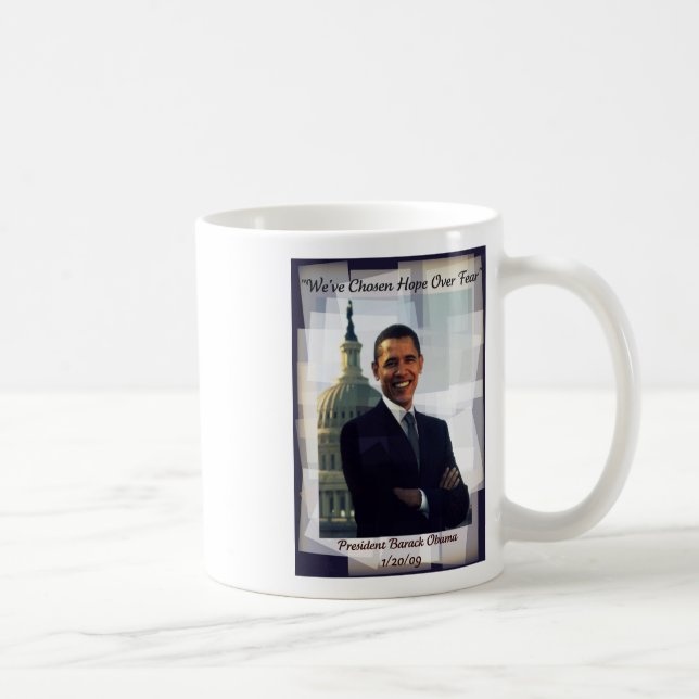 Collectible mugg för Obama invigningdag 2009 (Höger)