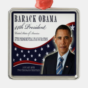 Collectible prydnad 2013 för Obama invigning Julgransprydnad Metall