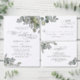 Elegant Script Eucalyptus Greenery Bröllop OSA Vykort (Anpassa denna oberoende kreatörs samling.)