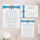 Diamante Snowflake & Blue Ribbon Winter Wedding Magnet (Skapare uppladdad)