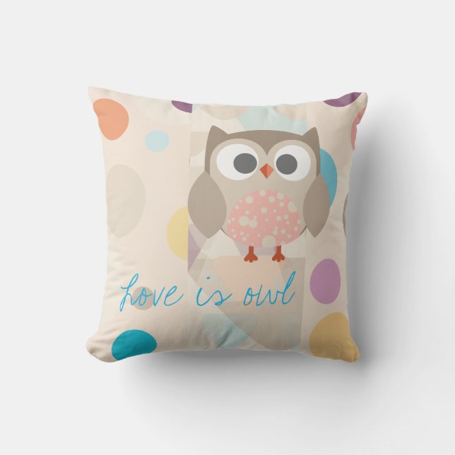 Collection "Love is owl" Kudde (Framsida)