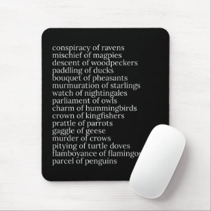 Collective Nouns of Birds Black and White Musmatta