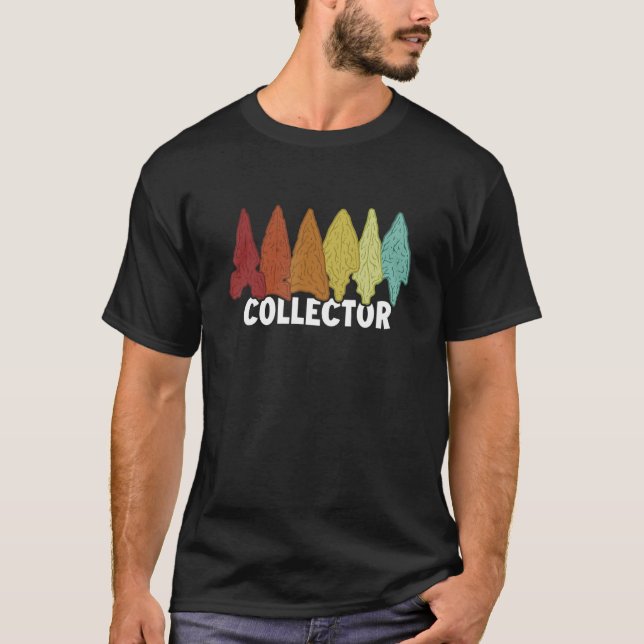 Collector Rocks Flint Artifact Hunter Arrowhead Co T Shirt (Framsida)