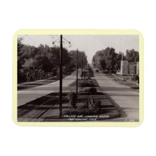 College Ave., Fort Collins, Colorado Vintage Magnet