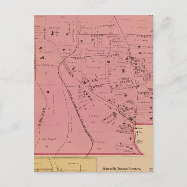 College Backe, Ohio Vykort (Framsida)