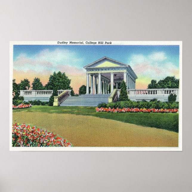 College Backe Park View of Dudley Memorial Poster (Framsidan)