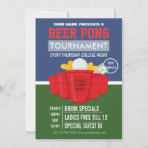 College Beer Pong Turnering tillägg logotyp annons