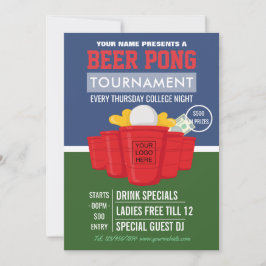 College Beer Pong Turnering tillägg logotyp annons