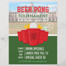 College Beer Pong Turnering tillägg logotyp och fo