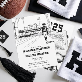 College Bound Football Player Studenten Inbjudningar