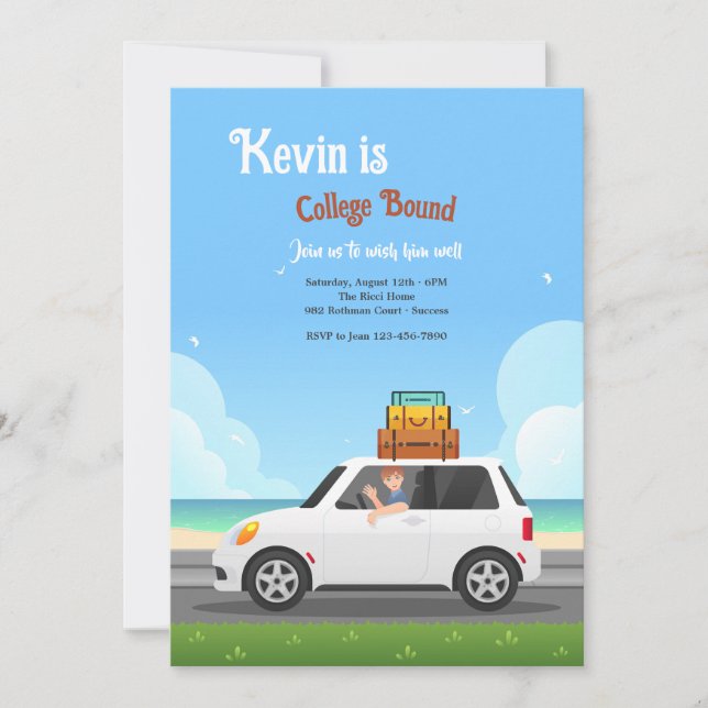 College Bound Male-inbjudan Inbjudningar (Framsida)