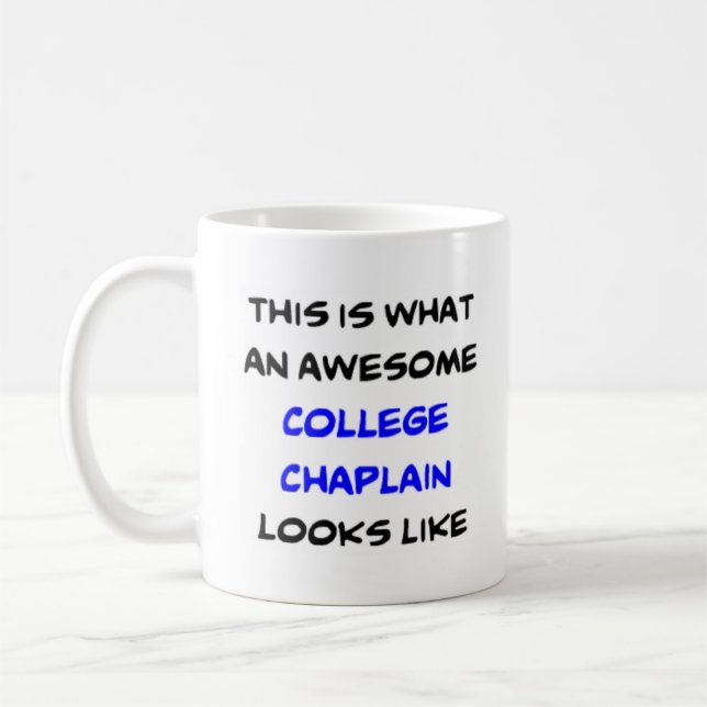 College chaplain, fantastisk kaffemugg (Vänster)