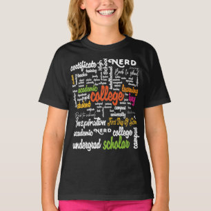 College Education Ord Cloud mönster T Shirt