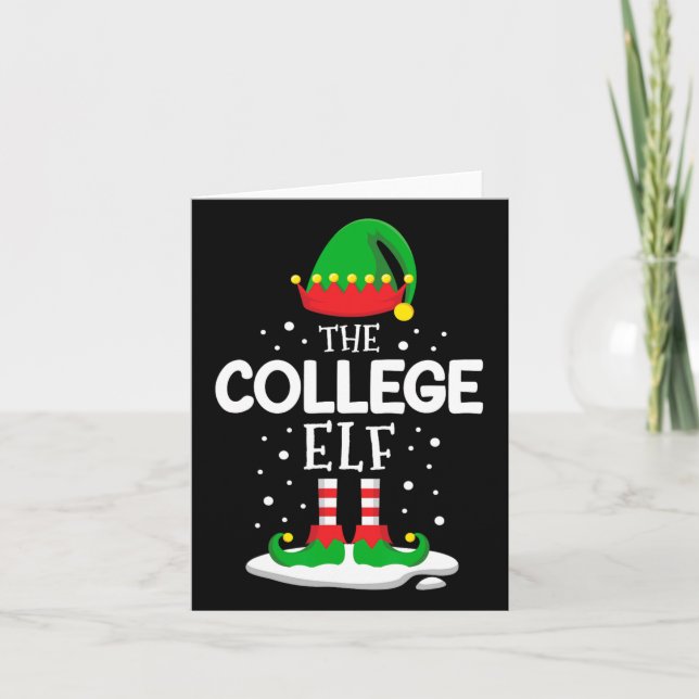 College Elf-julfamiljen - matchningsenhet X Kort (Framsida)