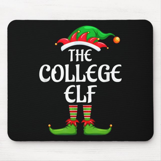 College Elf Matching Family Group jul Party Musmatta (Framsidan)