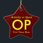 College eller High School Varsity Brev Keepsaké Julgransprydnad Keramik<br><div class="desc">Klicka på "anpassa" om du vill anpassa presenten med din egen bakgrund och egna teckensnittsscheman i färg.</div>