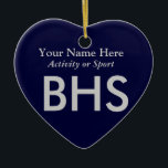 College eller High School Varsity Brev Keepsaké Julgransprydnad Keramik<br><div class="desc">Klicka på "anpassa" om du vill anpassa presenten med din egen bakgrund och egna teckensnittsscheman i färg.</div>