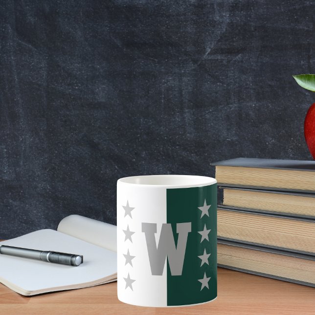 College Färg Hunter Grönt & White Kaffemugg (Skapare uppladdad)