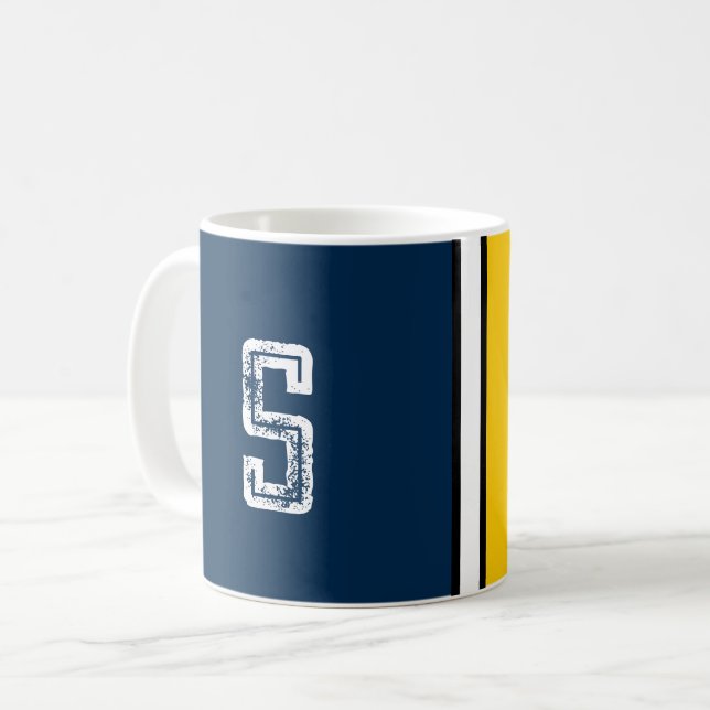 College Färg Monogram Coffee Mugg (Framsida vänster)