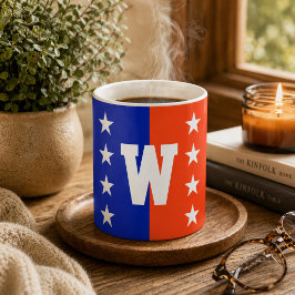 College Färg Royal Blue & Orange Kaffemugg