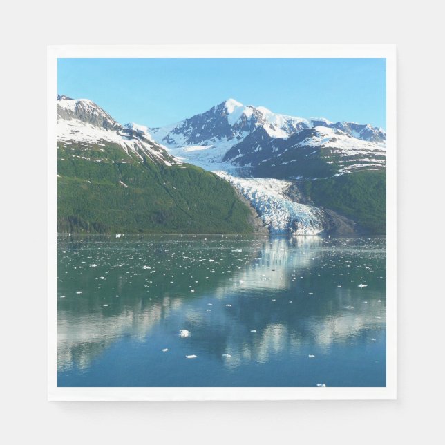 College Fjord I Vacker Alaska-fotografering Pappersservett (Framsidan)