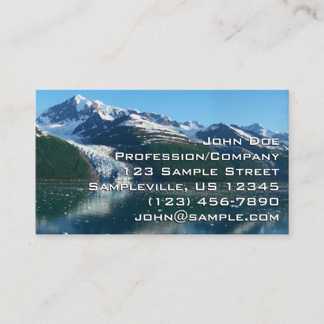 College Fjord II BeVacker Alaska Photography Visitkort (Framsida)