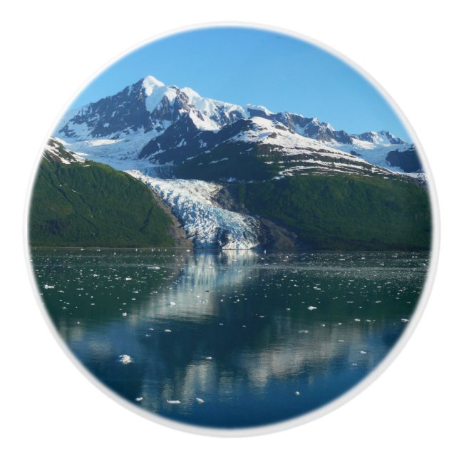 College Fjord II Vacker Alaska-fotografering Knopp (Framsidan)