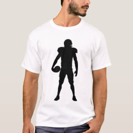 College Football Player Silhouette Sports Fan Tee