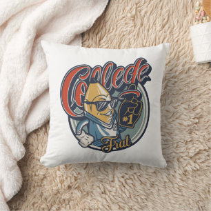 College Frat Banan Rolig Retro Grafisk T-Shirt Kudde