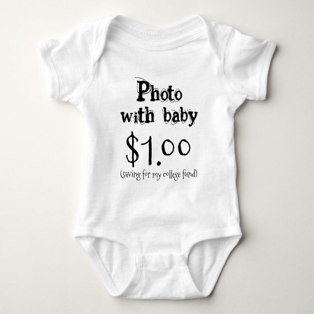 College Fund Baby Bodykostym T Shirt (Framsida)