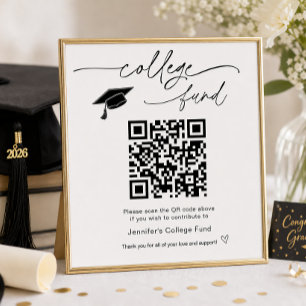 College Fund QR-kodskylt Poster