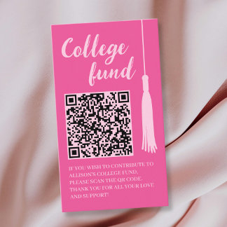 College Fund Rosa Tofs Present Qr Kod Examen Tilläggskort