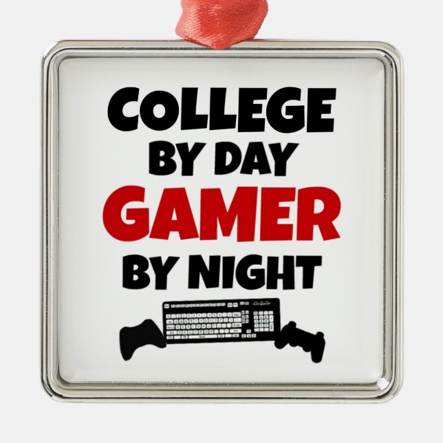 College Gamer Julgransprydnad Metall (Framsidan)