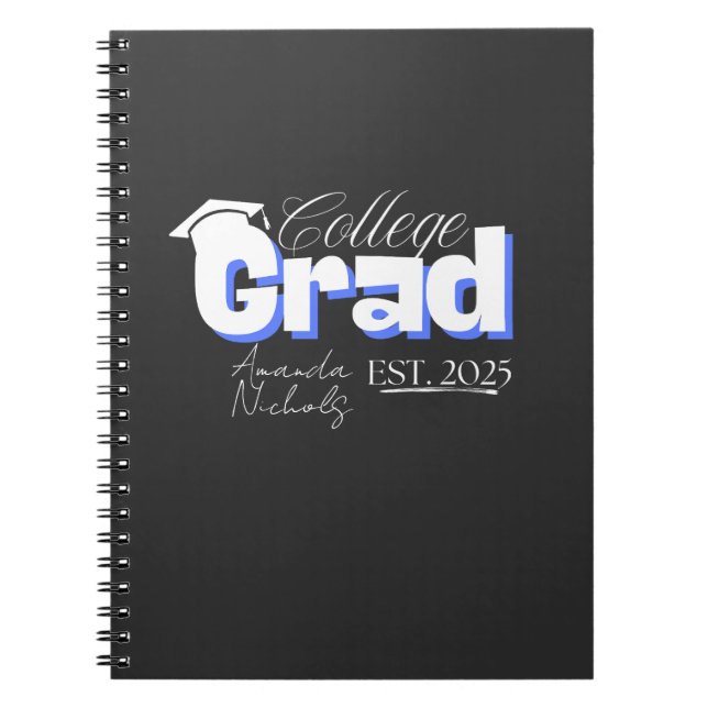 College Grad Est. 2025 Graduation College Senior   Anteckningsbok (Framsidan)