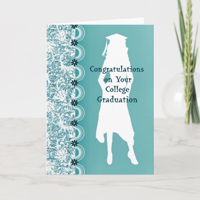 College Graduation Card för Niece med Female Grad Kort (Framsida)