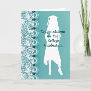 College Graduation Card för Niece med Female Grad Kort