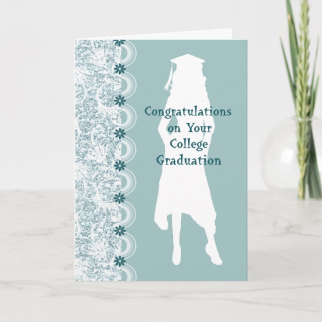 College Graduation Card för Niece med Female Grad Kort (Framsida)