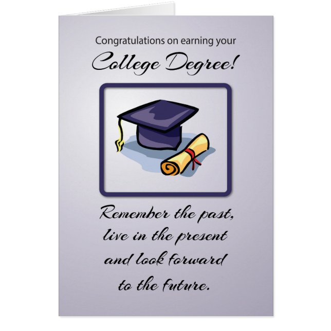 College Graduation, kom ihåg det förflutna Hälsningskort (Framsidan)